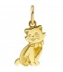 Anhänger Katze 333 Gold Gelbgold teil matt Goldanhänger Katzenanhänger - Bild 1