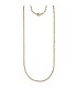 Halskette Kette Ankerkette Edelstahl gold farben beschichtet 80 cm - Bild 1