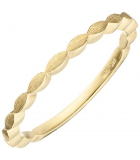 Damen Ring 585 Gold Gelbgold matt Goldring - Bild 1