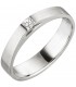 Damen Ring 950 Platin matt 1 Diamant Princess Schliff 0