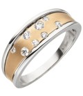Damen Ring 375 Gold Weißgold - 50496