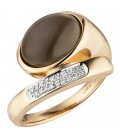 Damen Ring Mond 585 Gold Rotgold - 50485