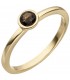 Damen Ring 585 Gold Gelbgold 1 Rauchquarz Goldring - Bild 1
