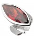 Damen Ring 925 Sterling Silber eismatt SWAROVSKI® ELEMENT rot Silberring - Bild 1
