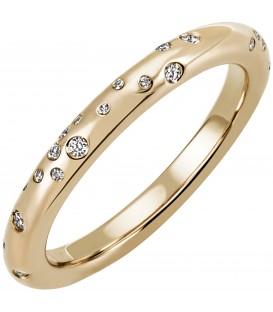 Damen Ring 585 Gold Gelbgold 34 Diamanten Brillanten 0