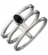 Damen Ring 3-reihig breit 925 Sterling Silber 1 Onyx Silberring Onyxring - Bild 1