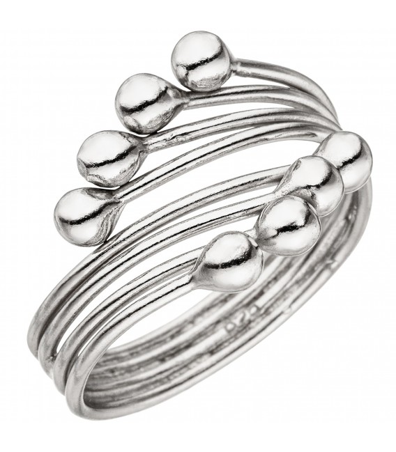 Damen Ring 4-reihig 925 Sterling Silber Silberring - Bild 1