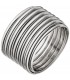 Damen Ring breit 925 Sterling Silber Silberring flexibel Spiralring Spirale - Bild 1