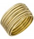 Damen Ring 925 Sterling Silber vergoldet flexibel Spiralring Spirale - Bild 1