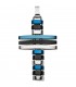 Anhänger Kreuz Edelstahl mit blauer und schwarzer PVD-Beschichtung flexibel - Bild 1