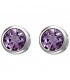 Ohrstecker 925 Sterling Silber 2 Amethyste lila violett Ohrringe - Bild 1