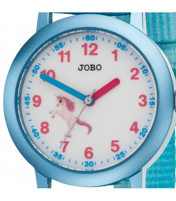 JOBO Kinder Armbanduhr Quarz Analog Edelstahl Aluminium Kinderuhr blau - Bild 2
